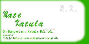 mate katula business card
